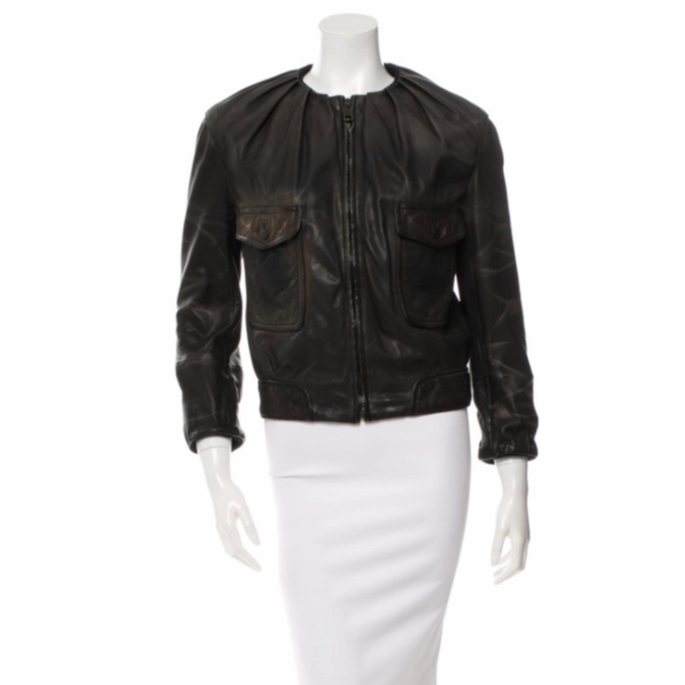 🔟x HP Balenciaga Distressed Calfskin Leather Jacket RARE